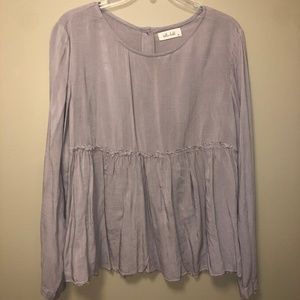 long sleeve gray top